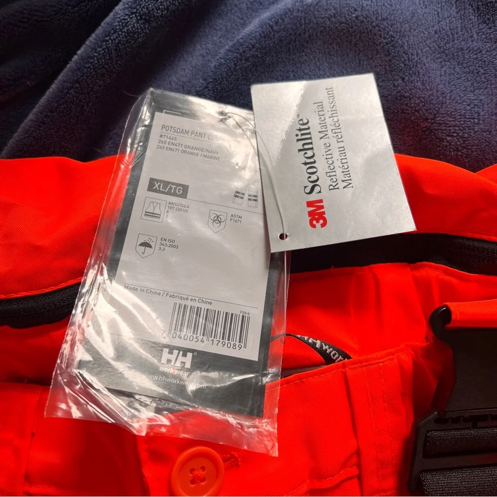NWT Helly Hansen Workwear Potsdam HiVis Waterproof Bib Pants XL